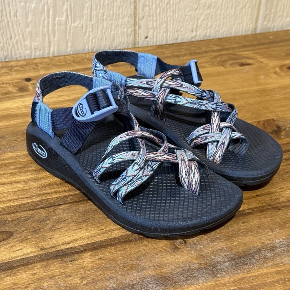 Chaco ZX/2 Classic Womens Size 6 Blue Black Beach Walking Outdoor Hiking Sandals - Picture 1 of 10